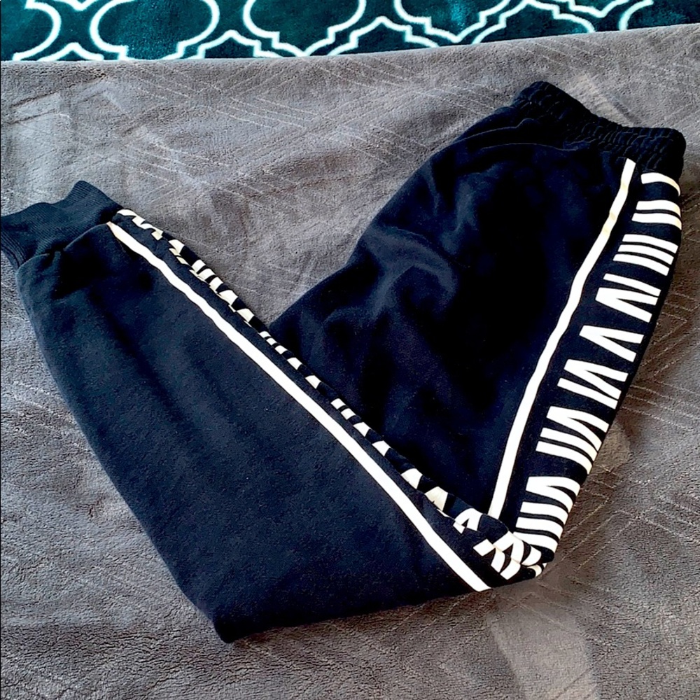 Roman Numerals Black Sweatpants